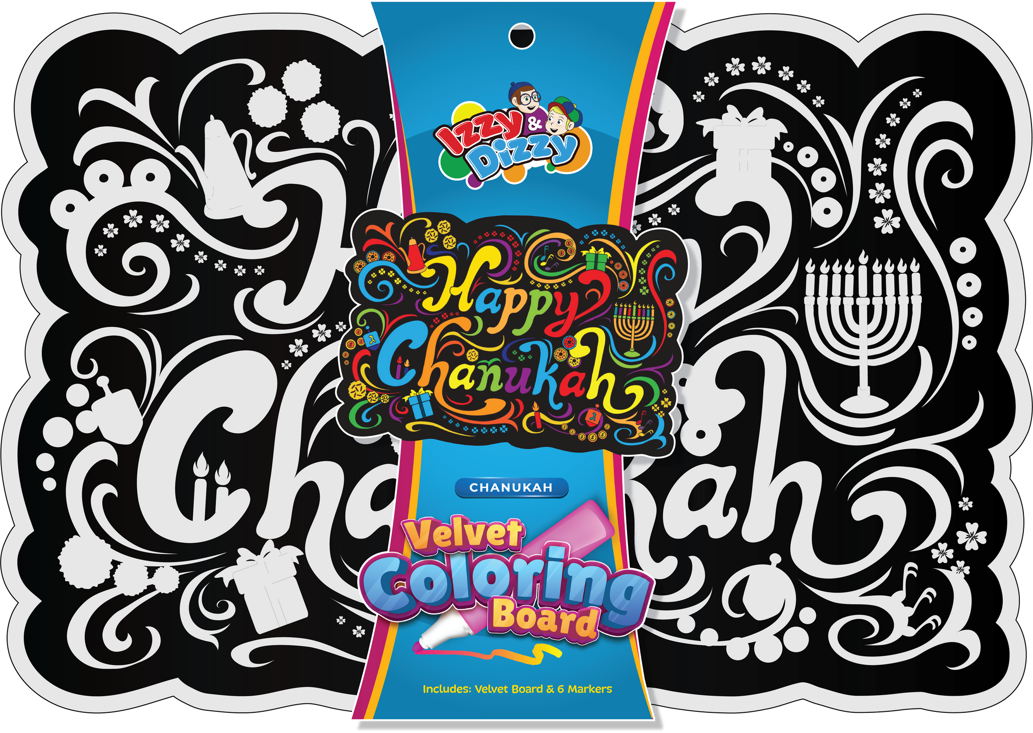 Chanukah Velvet Coloring Board