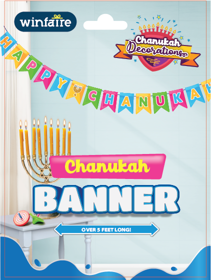 Colorful Chanukah Banner