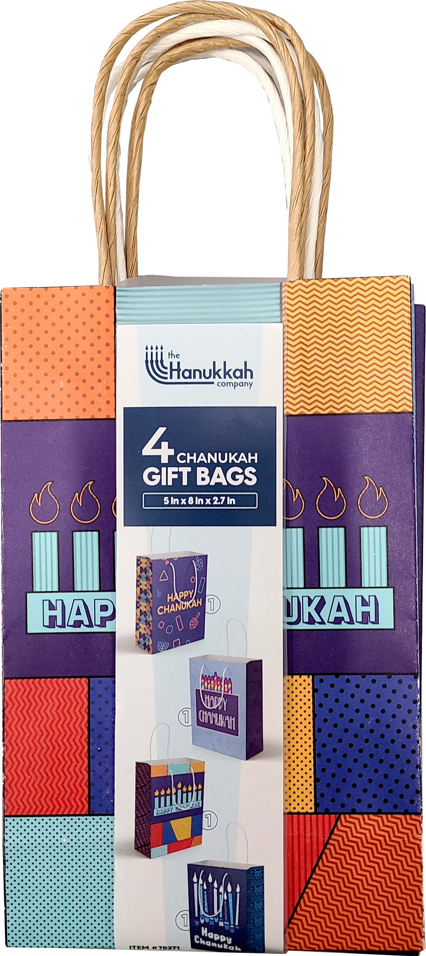 Chanukah Gift Bags - 4 Designs 5" x 8"
