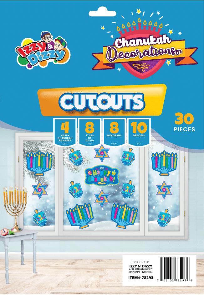 30pk Chanukah Cutouts