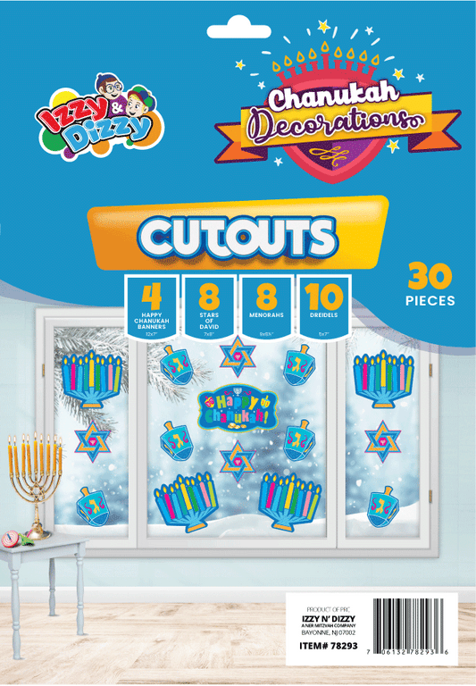 30pk Chanukah Cutouts