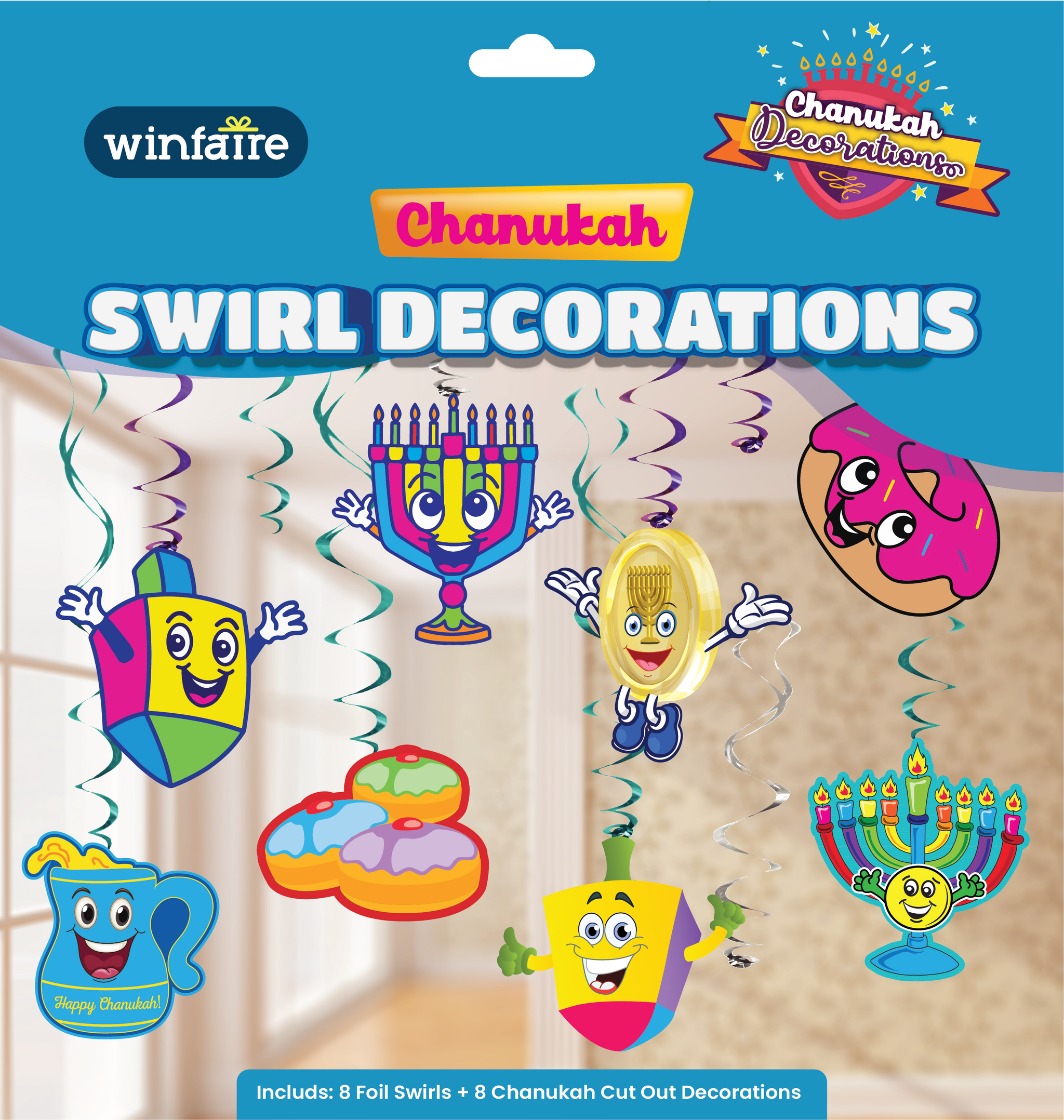 Chanukah Swirl Decorations
