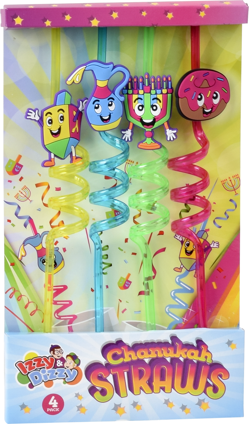 4pk Chanukah  Straws