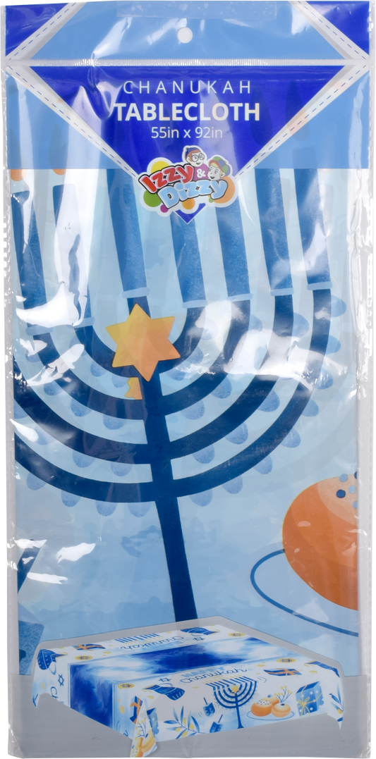 1 pk. Disp. Chanukah Table Cloth - Blue Design