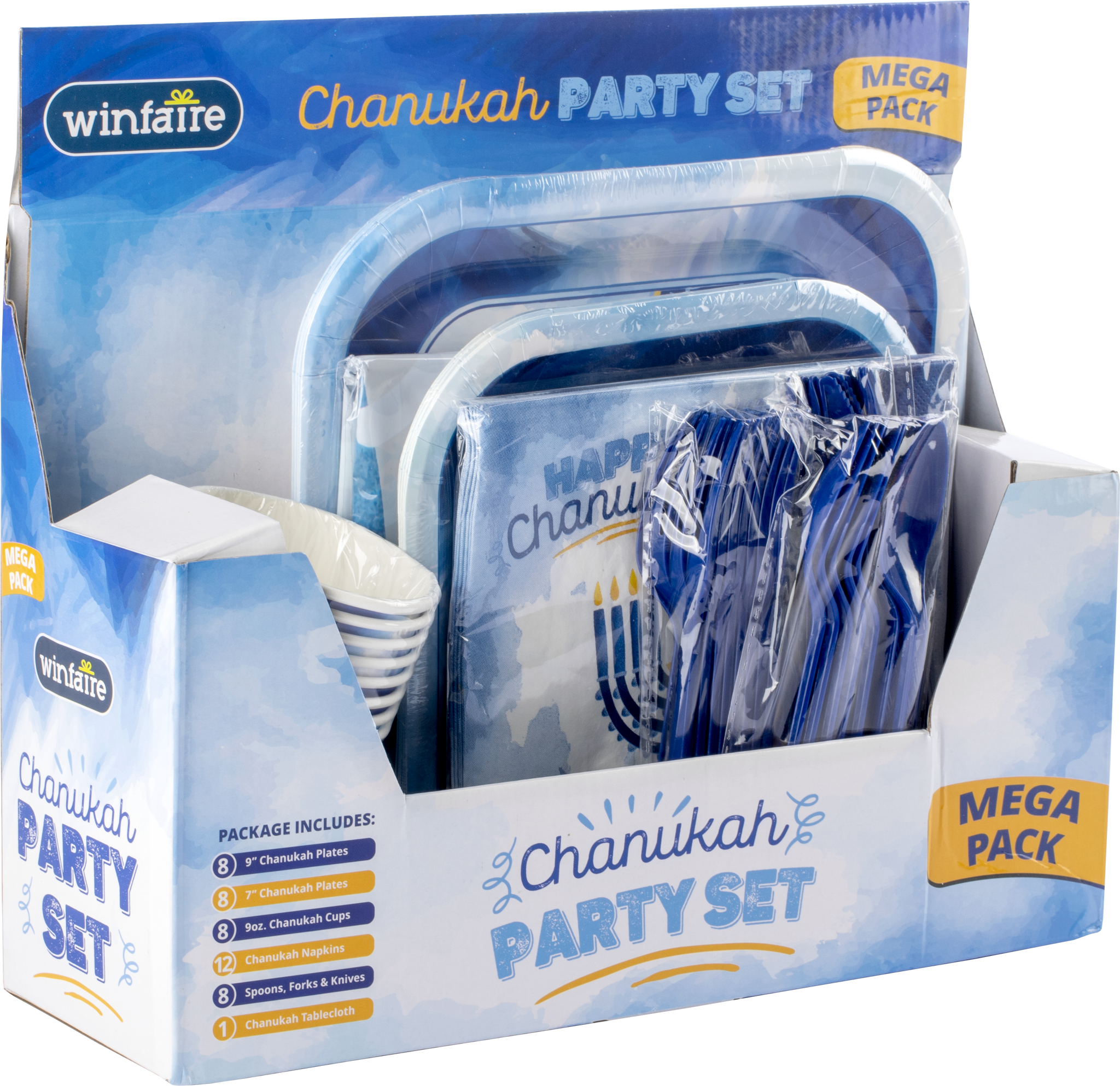 Mega Family Pack of Paper Goods - Blue Design