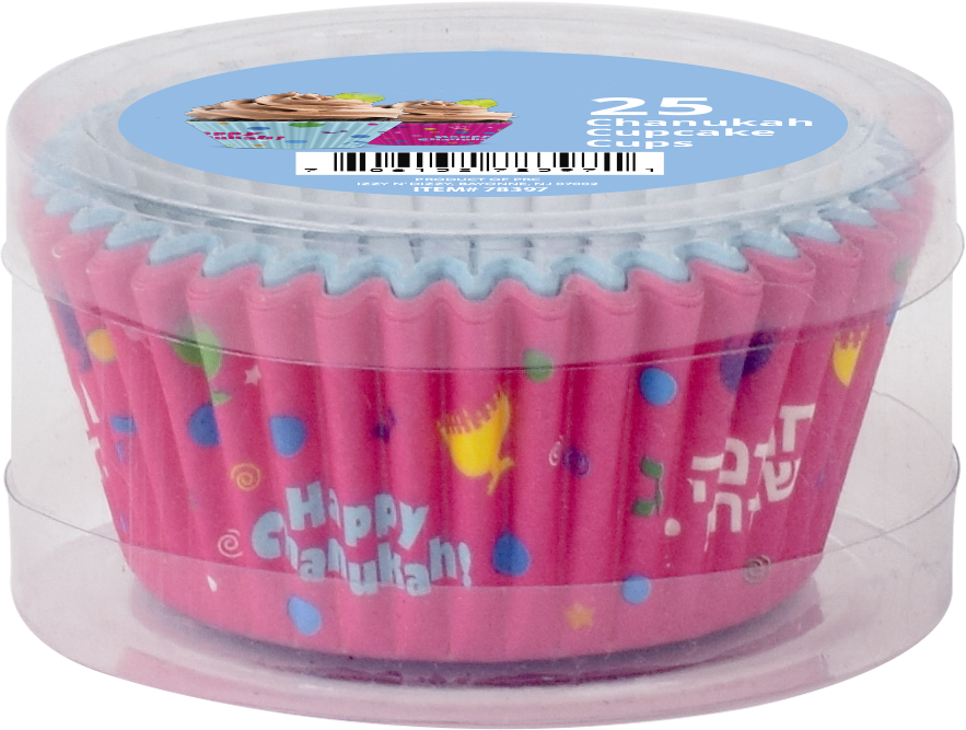25pk chanukah cup cake liners