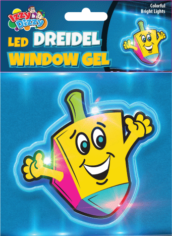 Chanukah LED Window Gel Dreidel