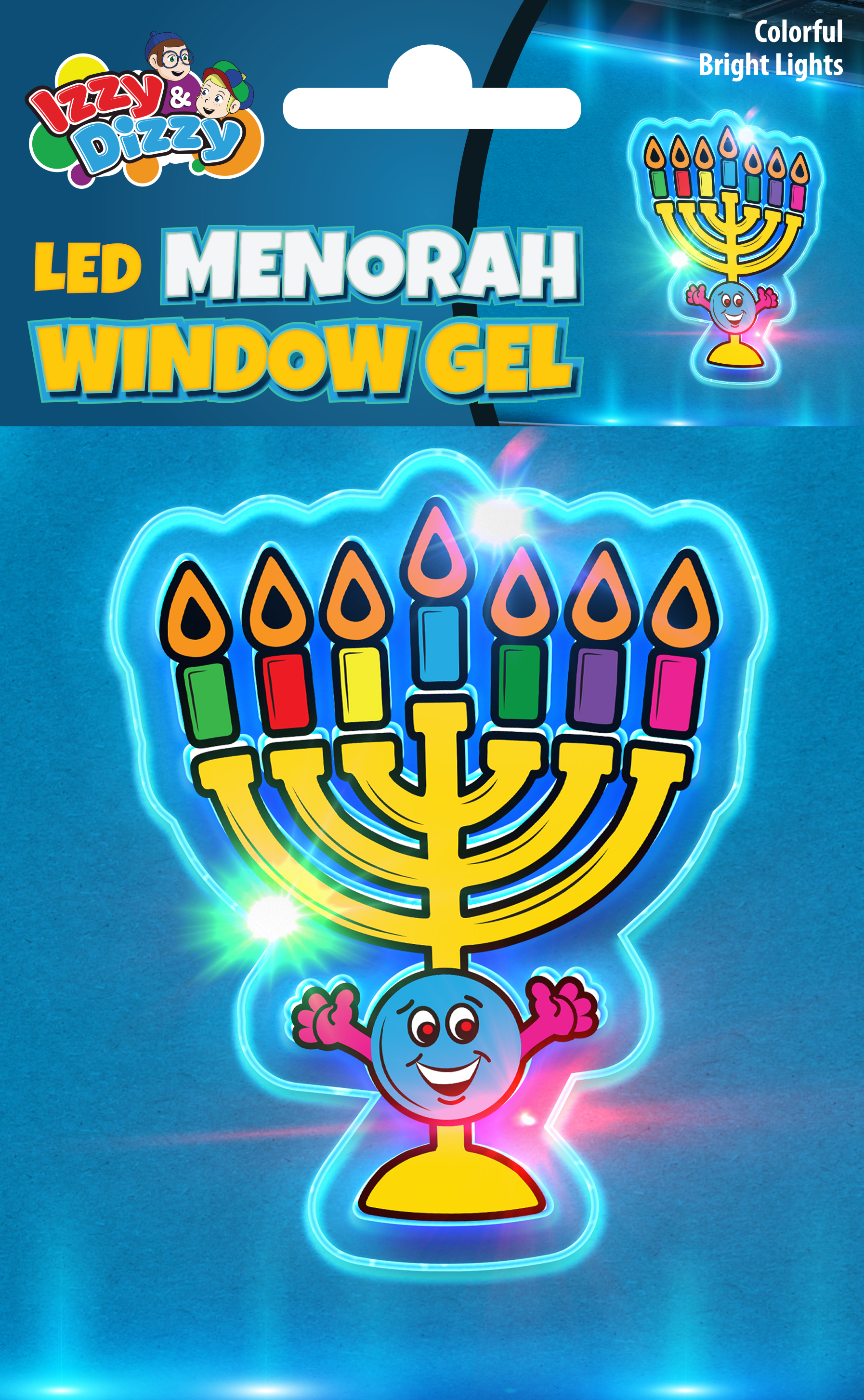 Chanukah LED Window Gel Menorah