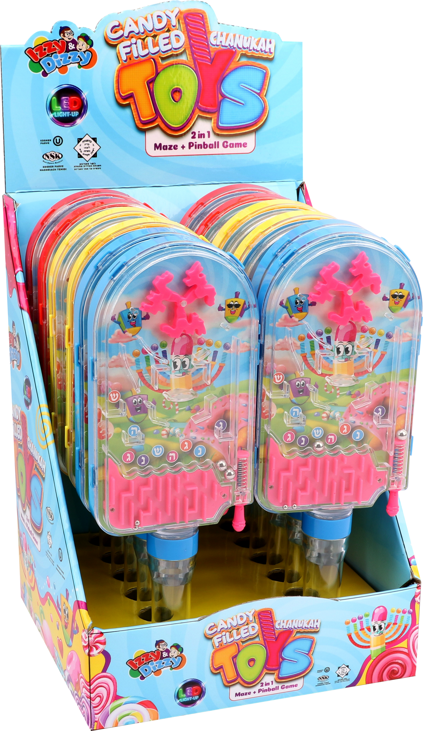 Candy Filled Chanukah Maze and Pinball Game