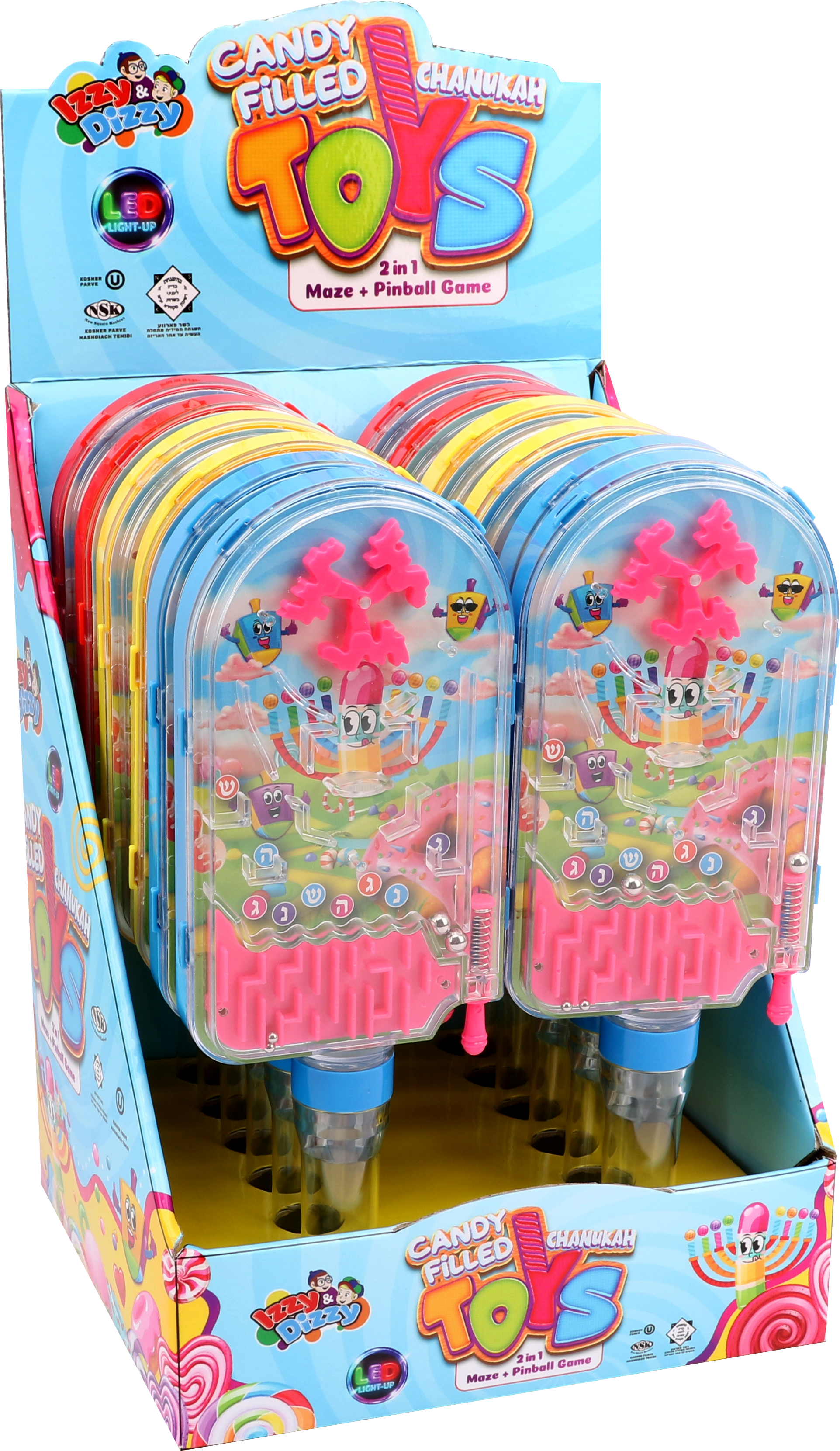 Candy Filled Chanukah Maze and Pinball Game