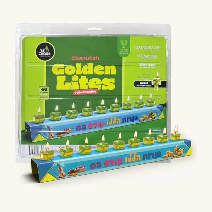 Chanukah Golden Lights - Jelled - 46 Pack