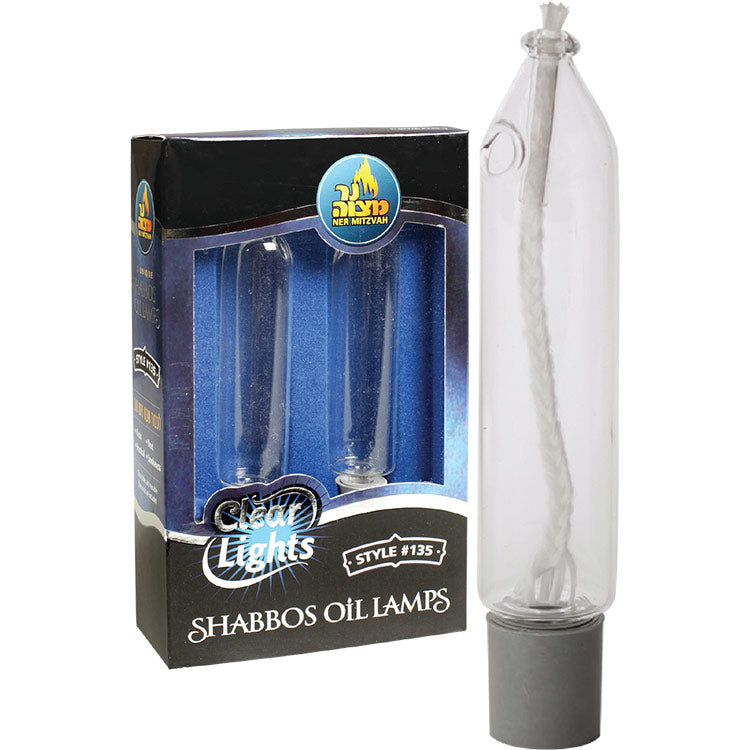 2-Pk. Clear Lights Glass Style #135 - 6" (Candle Shape)