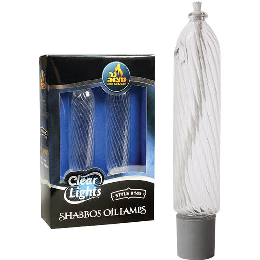 2-Pk. Clear Lights Glass Style #145 - 6"  (Lined Candle Shape)