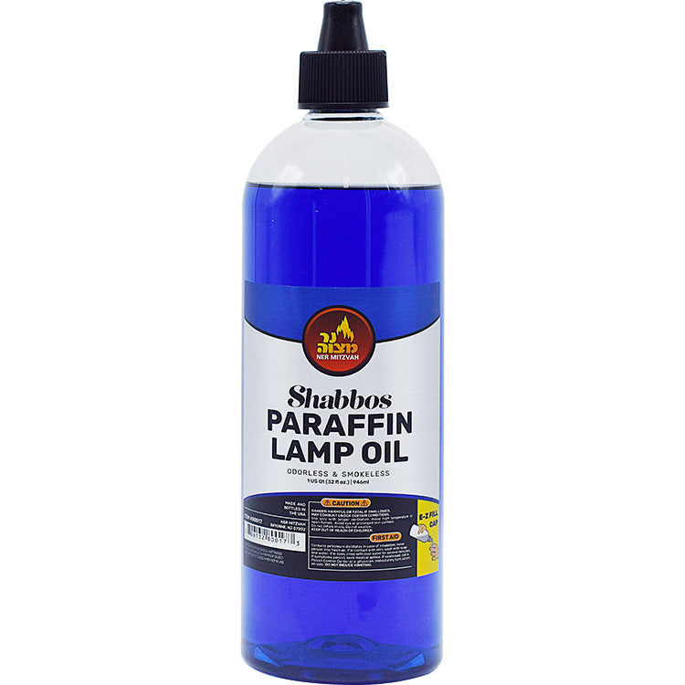 32 oz Blue Shabbos Lamp Oil (Smokeless Liquid Paraffin)