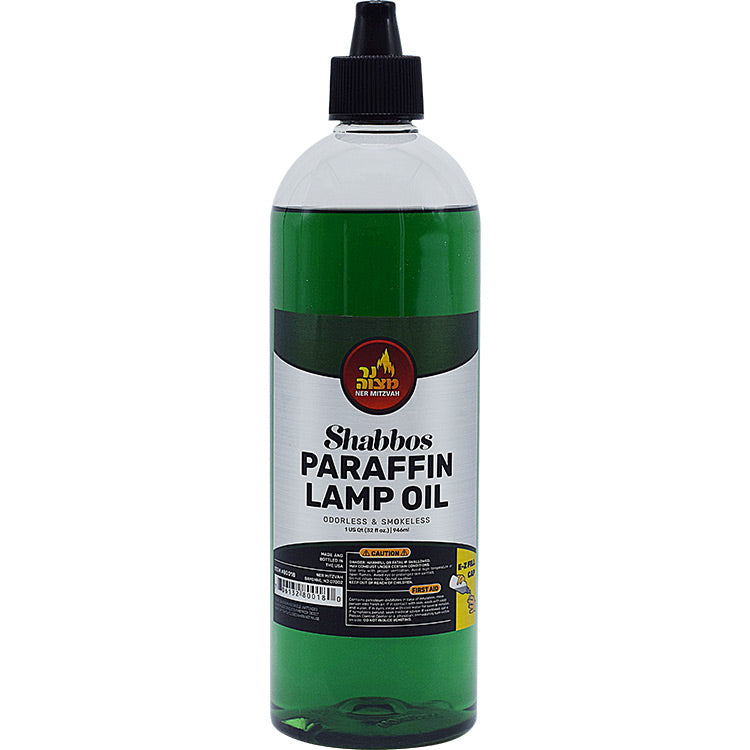 32. oz Green Shabbos Lamp Oil (Smokeless Liquid Paraffin)