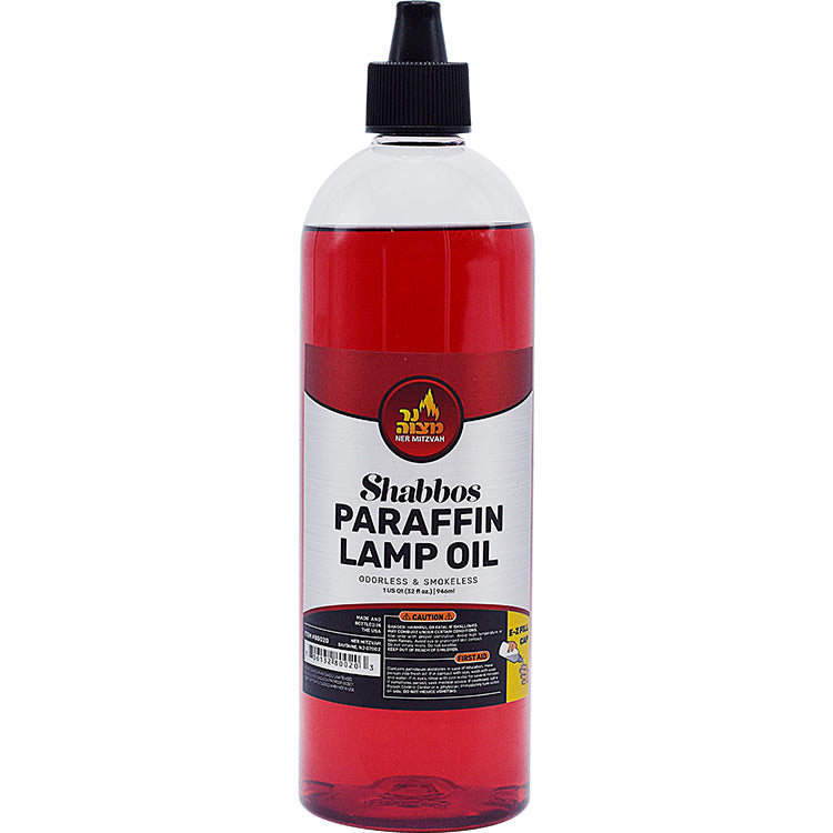 32oz Red Shabbos Lamp Oil (Smokeless Liquid Paraffin)