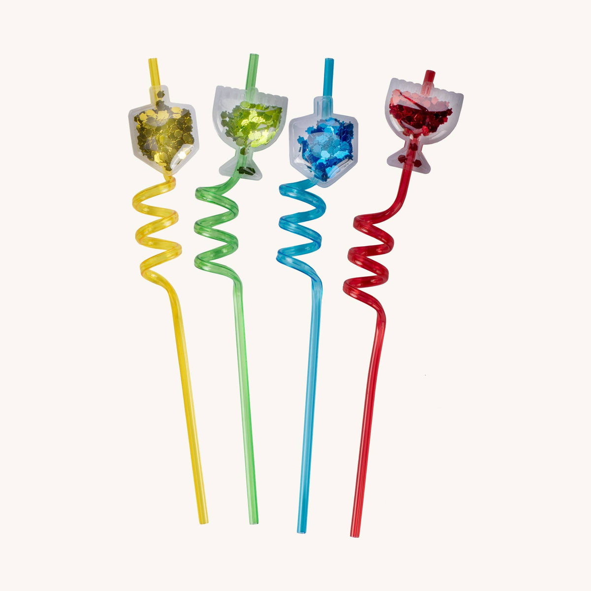 Chanukah Straws - Confetti - 4 Pack