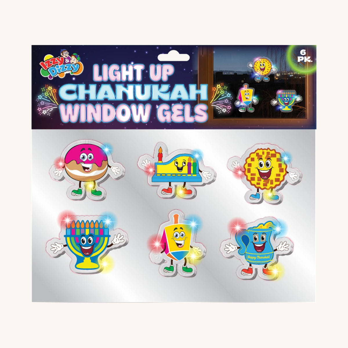 Chanukah LED Window Decals