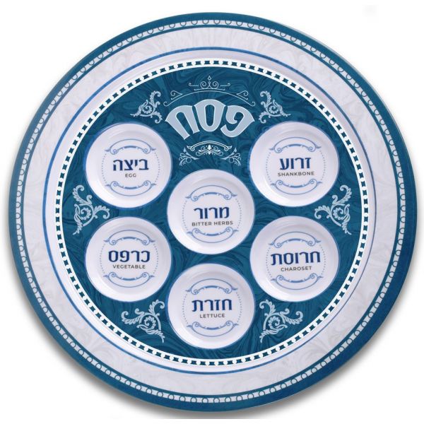 Melamine Seder Plate - Plastic - 12 Inch