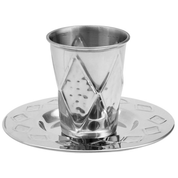 Stainless Steel Kiddush Cup & Trays