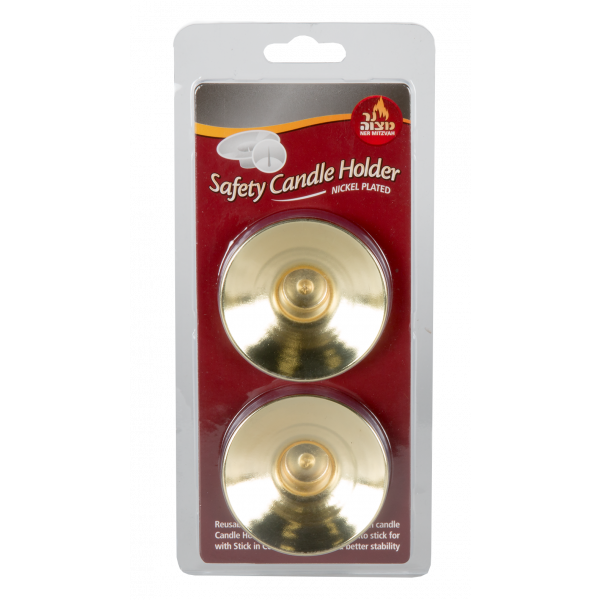 2-Pk. Safety Candle Holder gold
