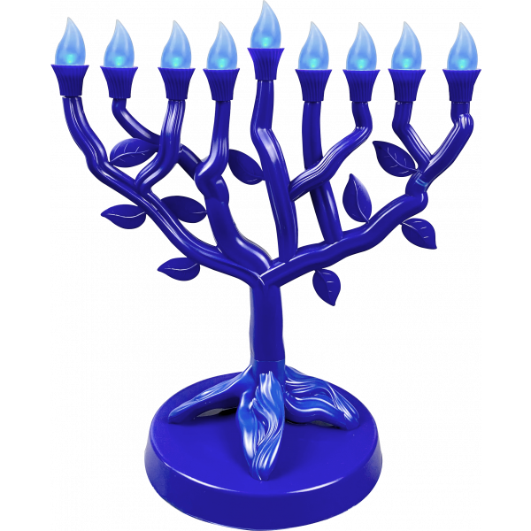 LED menorah Tree OF life - Blue