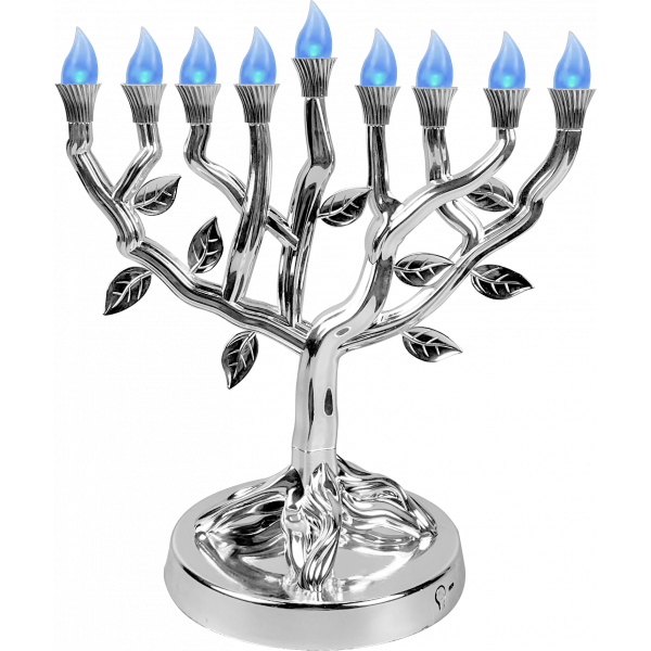 LED menorah Tree OF life - Silver
