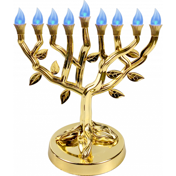 LED menorah Tree OF life - Gold