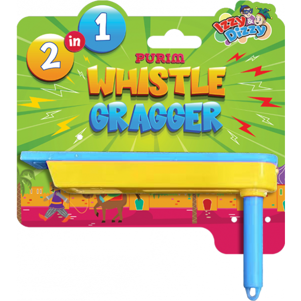 2 in 1 Purim Whistle Gragger 