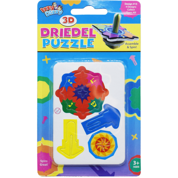 3D Dreidel Puzzle Assorted Colors