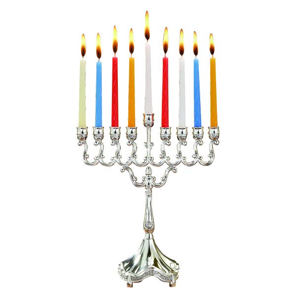 Silver Plated Candle Menorah